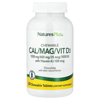 Шоколад NaturesPlus Chewable Cal/Mag/Vit D3, 60 жевательных таблеток