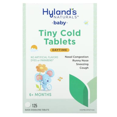 Таблетки от простуды для детей Hyland's Naturals, 125 быстрорастворимых таблеток