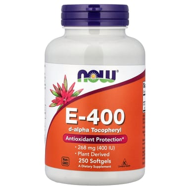 Витамин E NOW Foods E-400, 400 МЕ, 268 мг, 250 мягких капсул