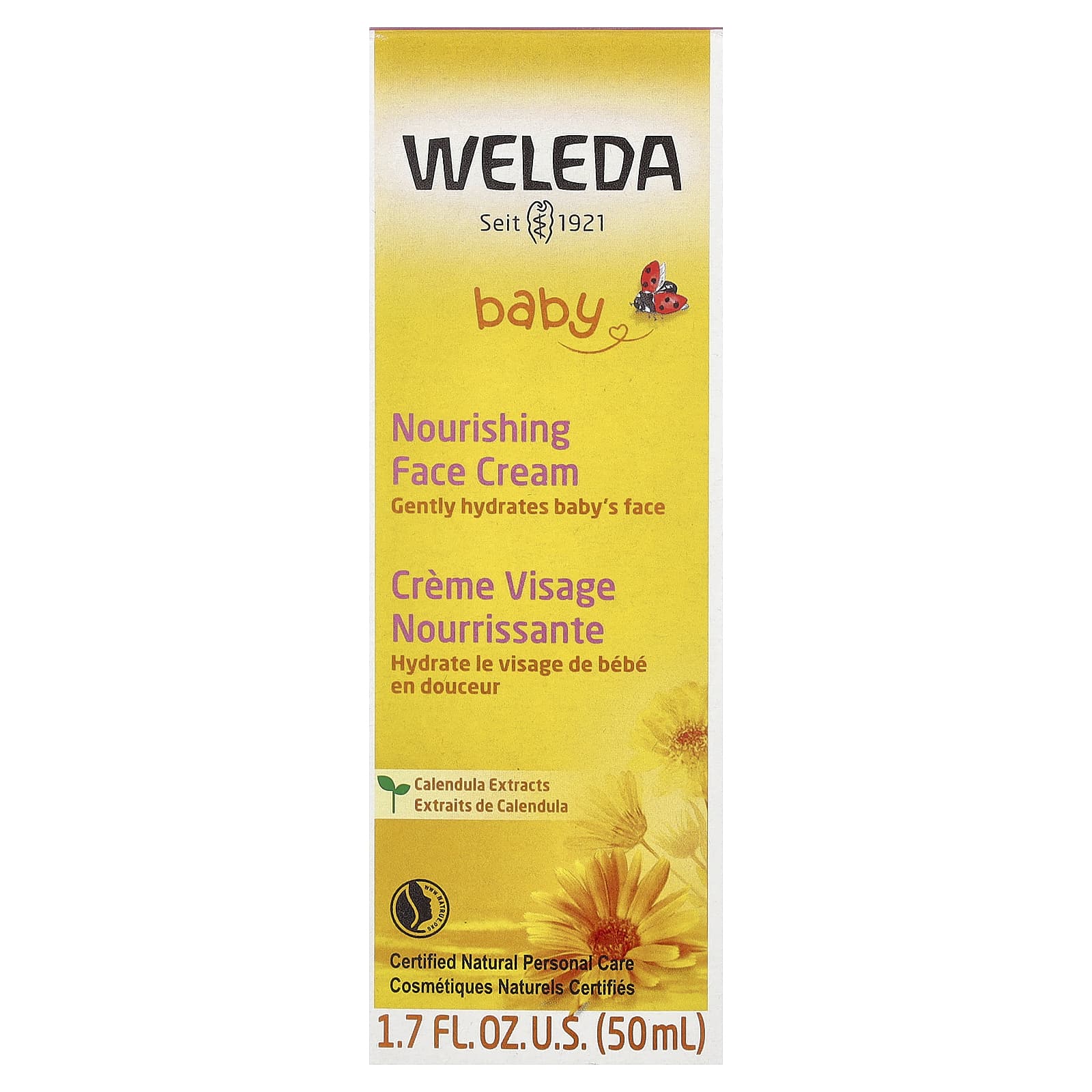 Детский крем для лица Weleda Baby Nourishing Calendula Extracts, 50 мл — фото 2