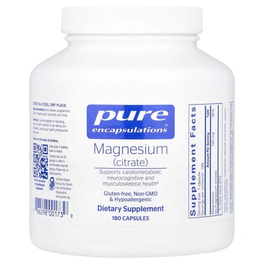 Магний Pure Encapsulations (Citrate), 150 мг, 180 капсул