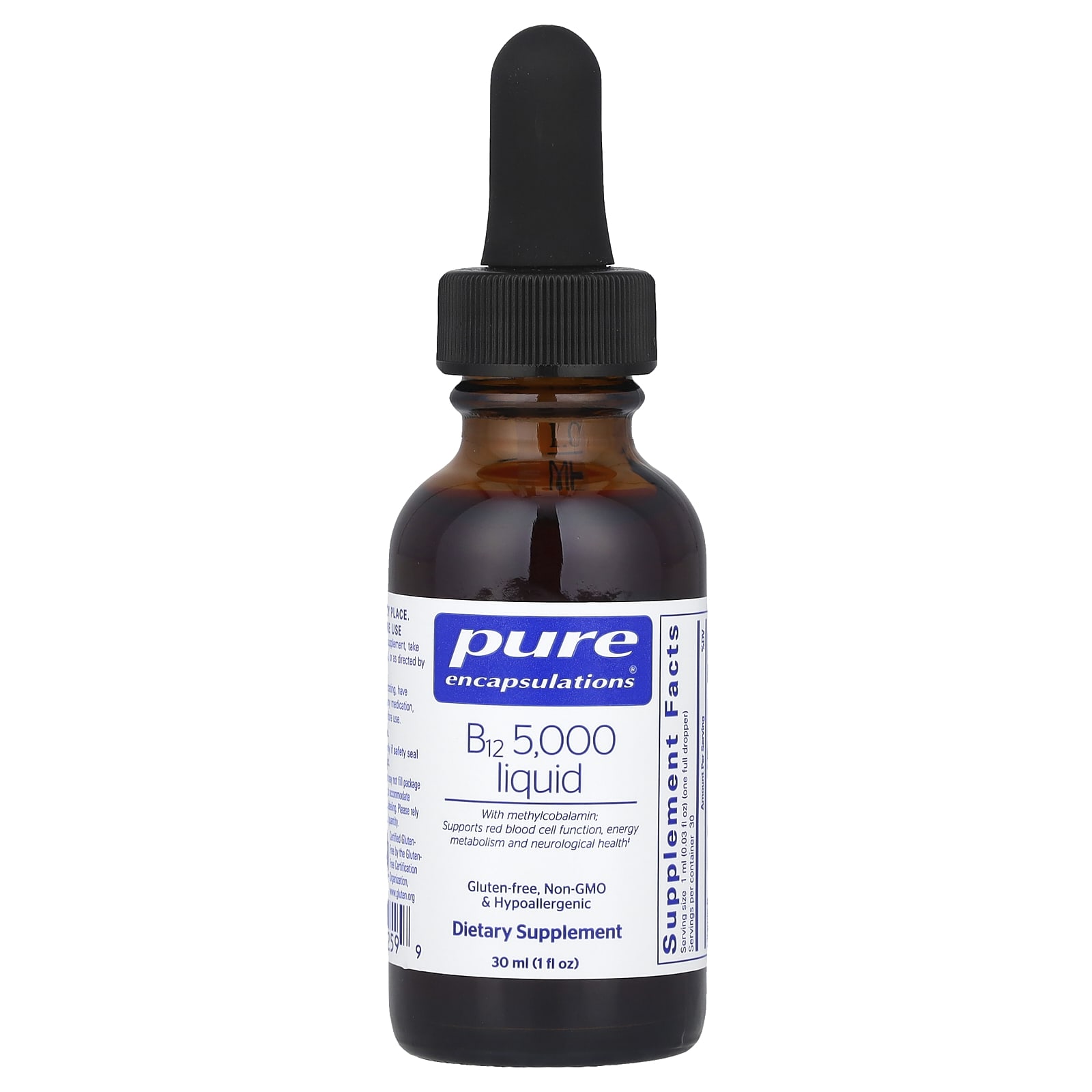 B12 5,000 Жидкость Pure Encapsulations, 30 мл