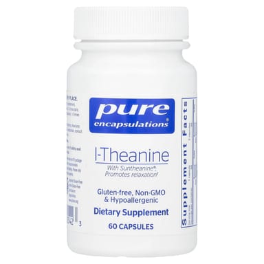 L-теанин Pure Encapsulations L-Theanine, 200 мг, 60 капсул