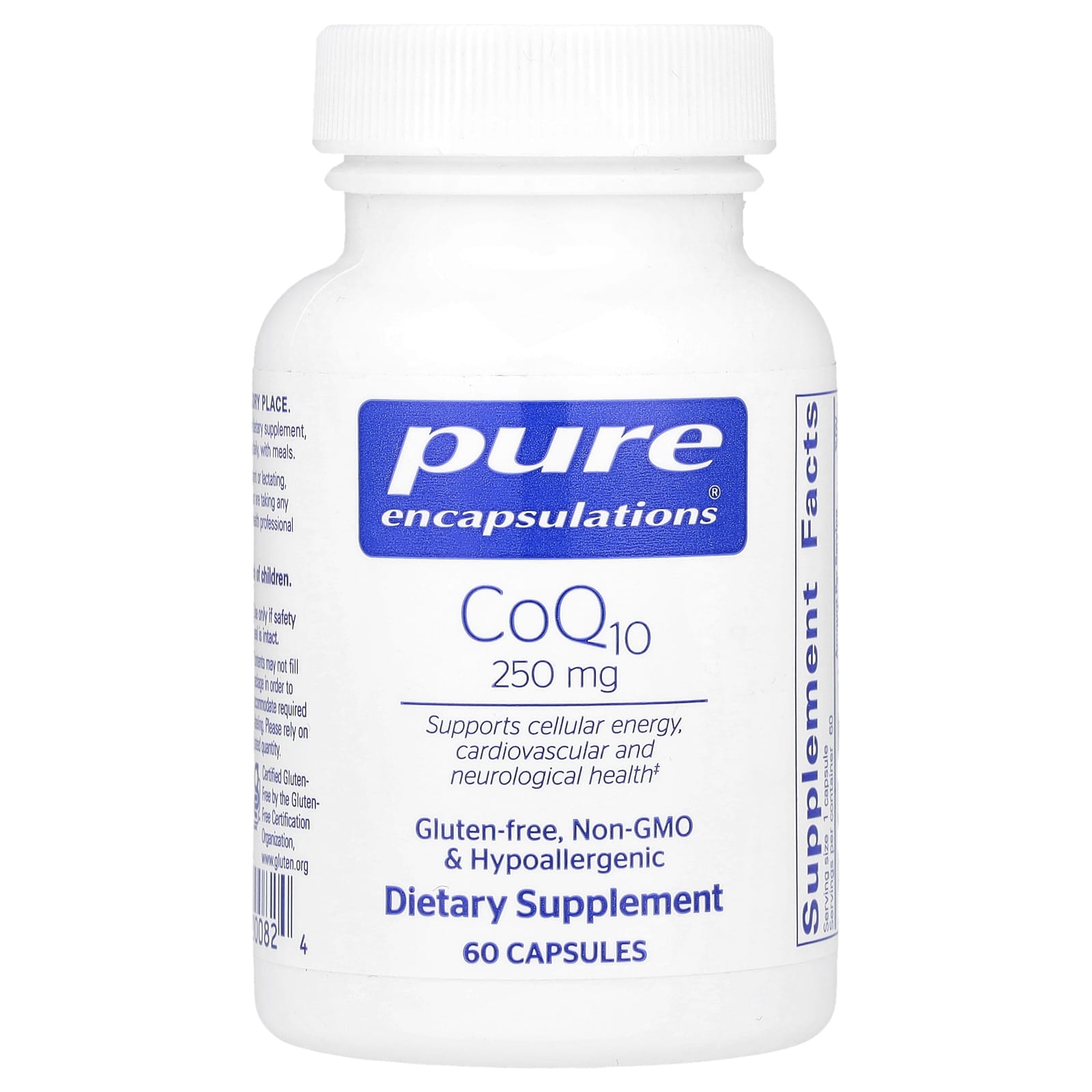 Коэнзим Q10 Pure Encapsulations, 250 мг, 60 капсул