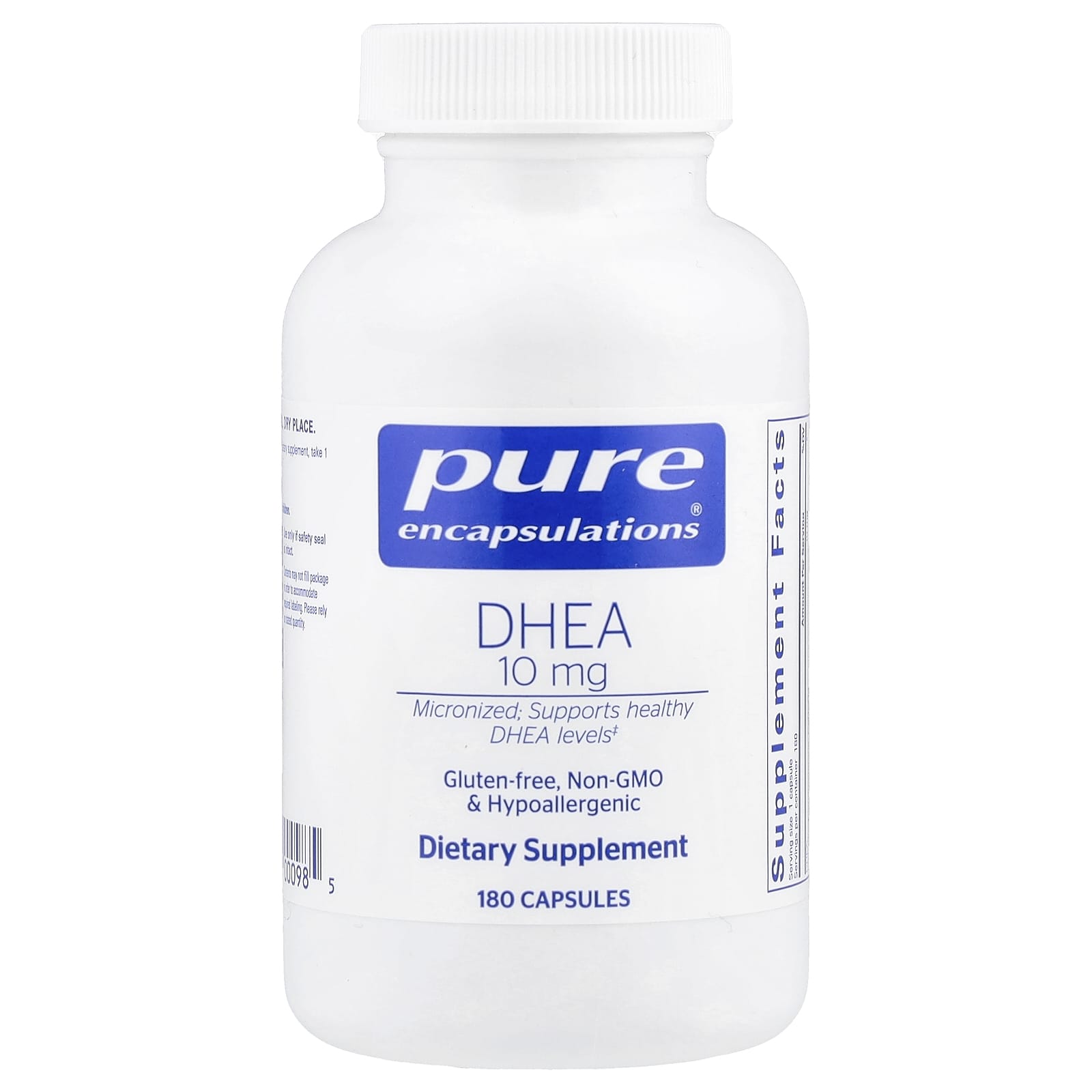 DHEA Pure Encapsulations, 10 мг, 180 капсул