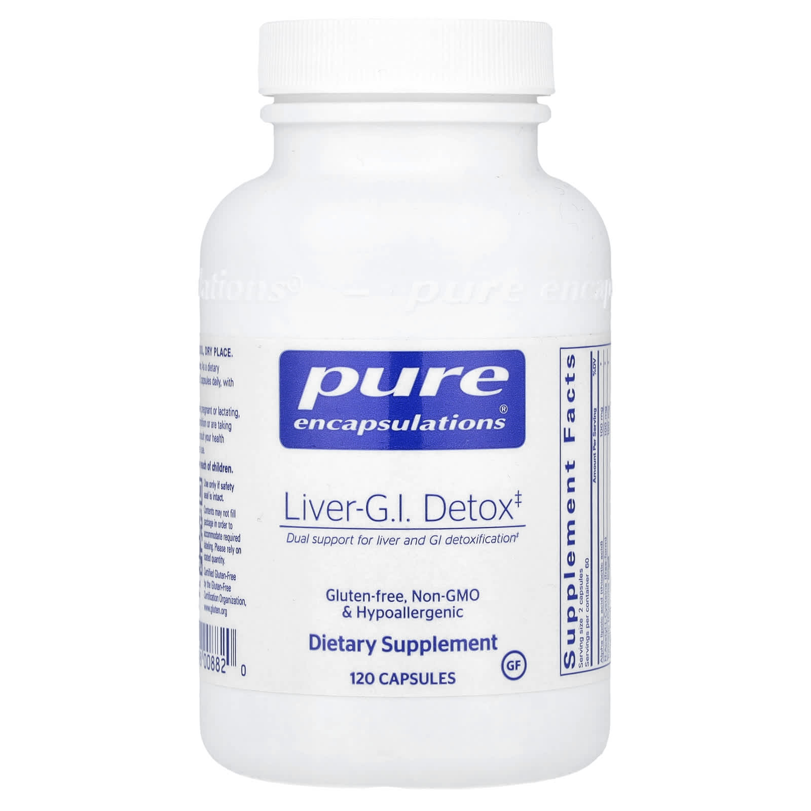 Детокс печени и ЖКТ Pure Encapsulations, 120 капсул
