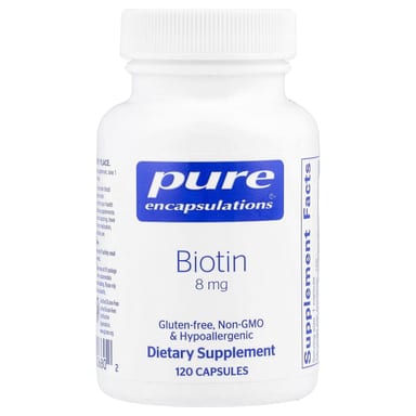 Биотин Pure Encapsulations, 8 мг, 120 капсул