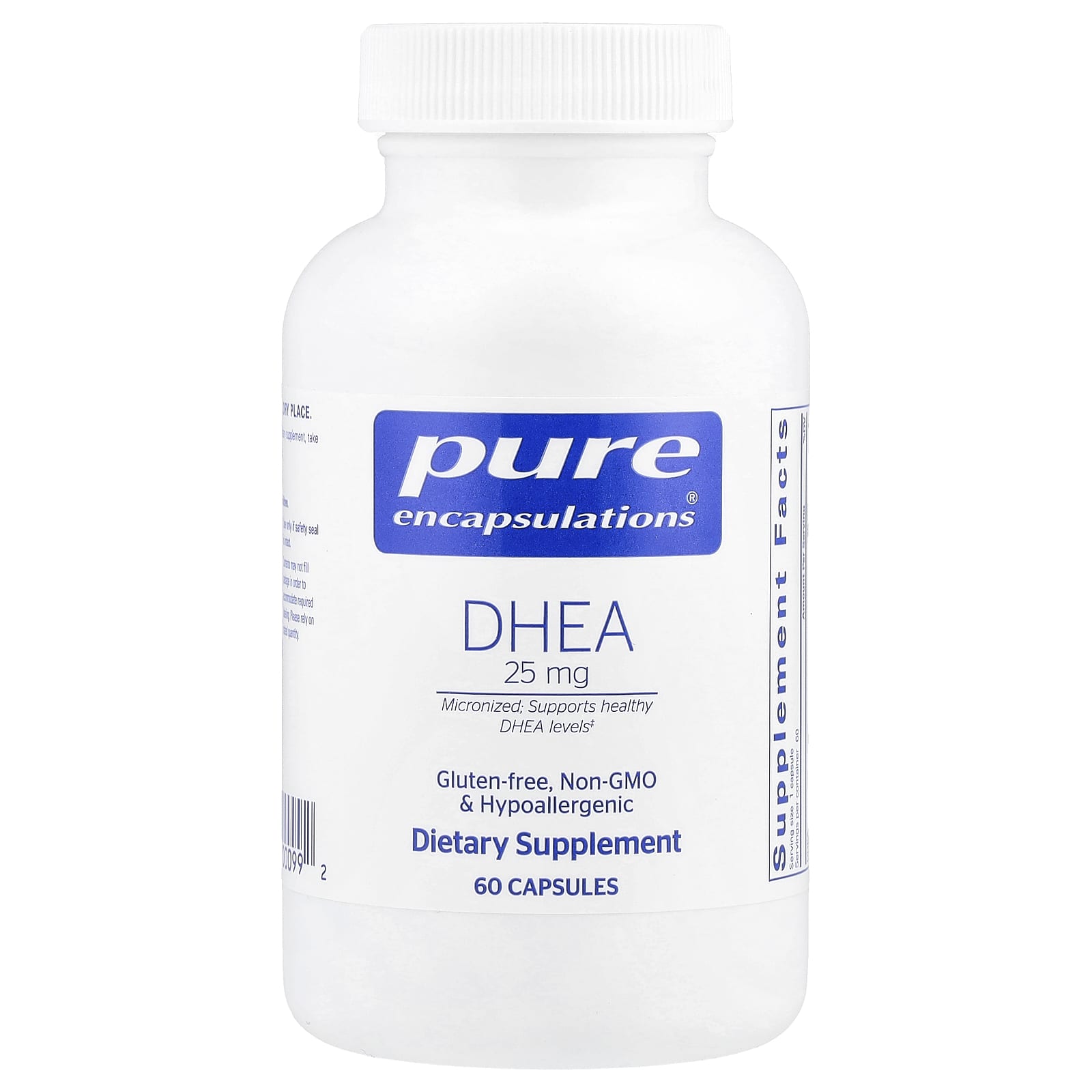 DHEA Pure Encapsulations, 25 мг, 60 капсул
