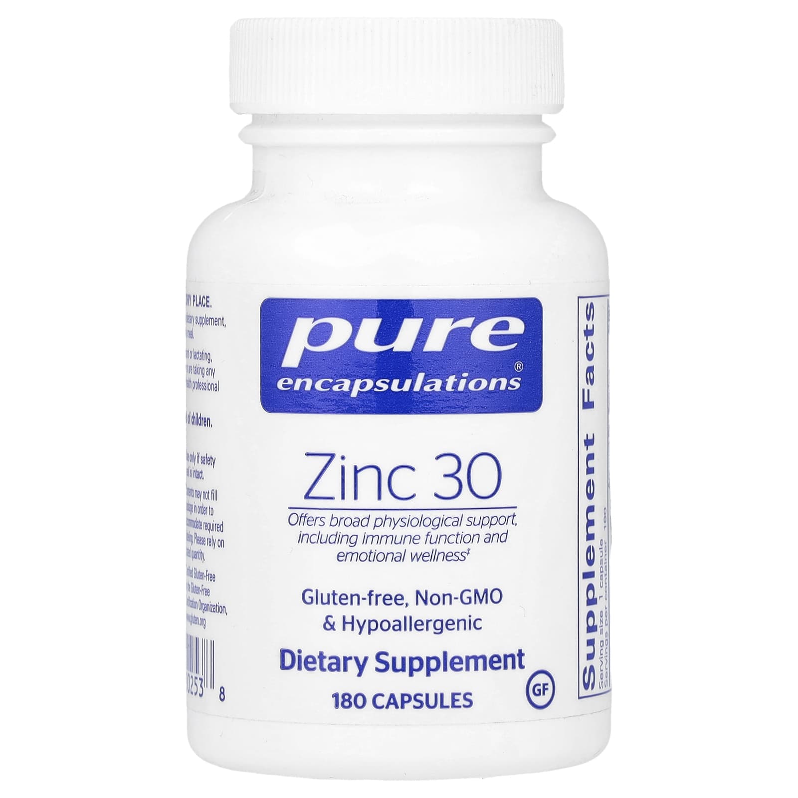 Цинк Pure Encapsulations 30, 30 мг, 180 капсул