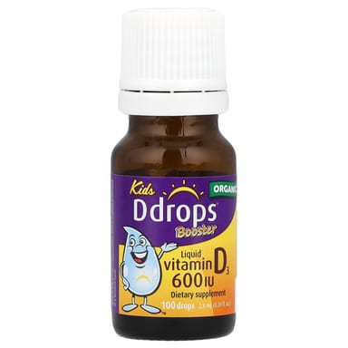 Витамин D3 Ddrops Organic Liquid, оттенок Booster, 15 мкг (600 МЕ), 2.8 мл, жидкая форма
