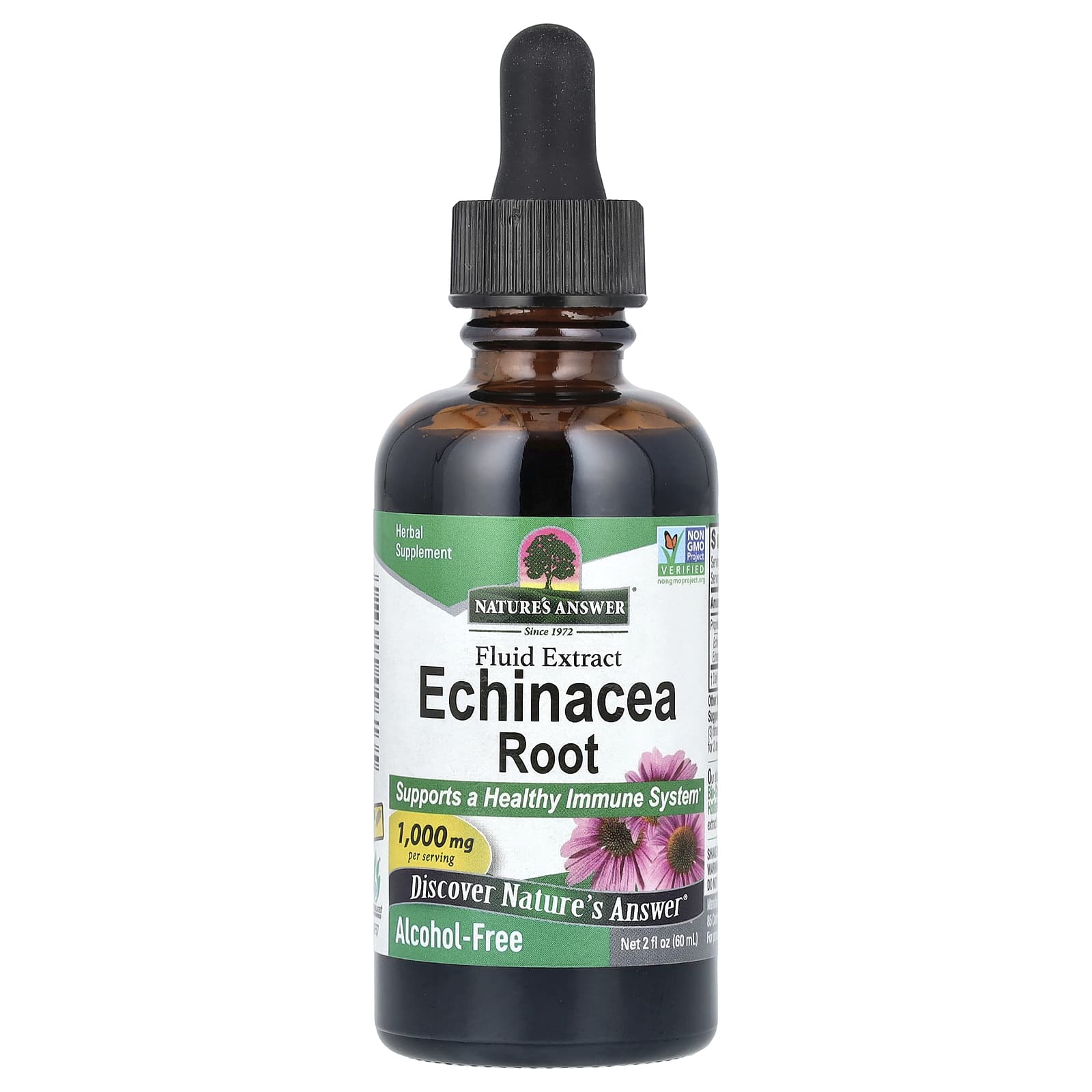 Эхинацея Nature's Answer Root Fluid Extract, 1000 мг, 60 мл