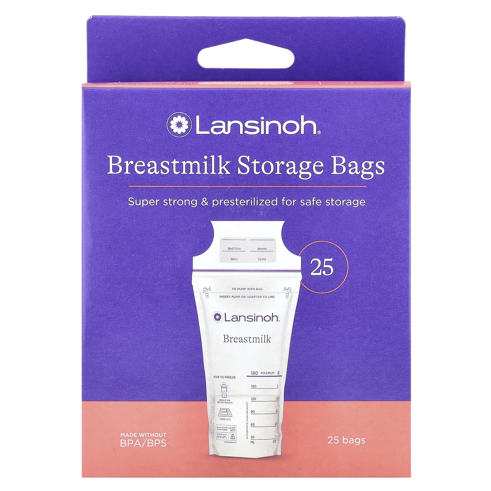 Пакеты для хранения грудного молока Lansinoh 25 Pre-Sterilized Bags — фото 2