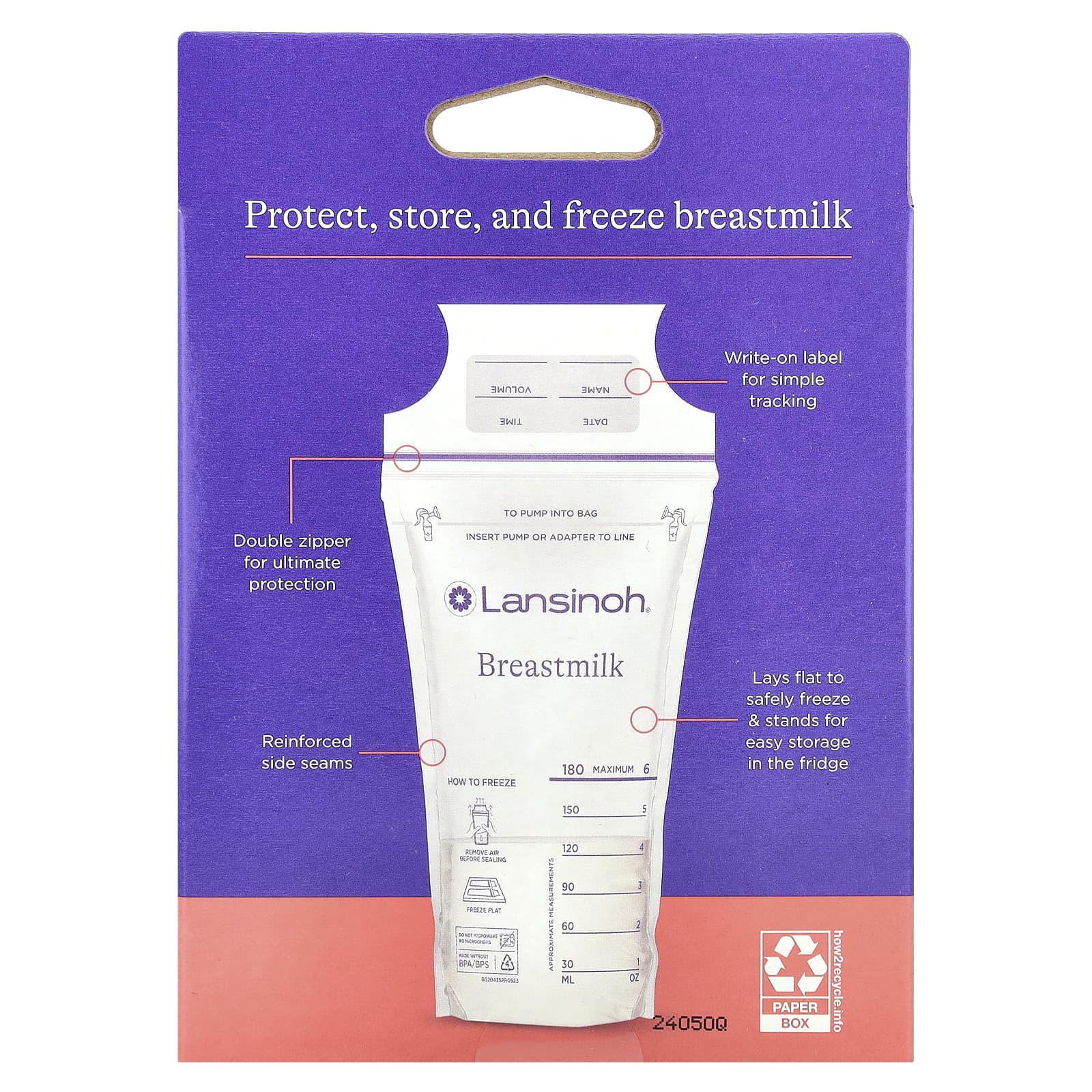 Пакеты для хранения грудного молока Lansinoh 25 Pre-Sterilized Bags — фото 3