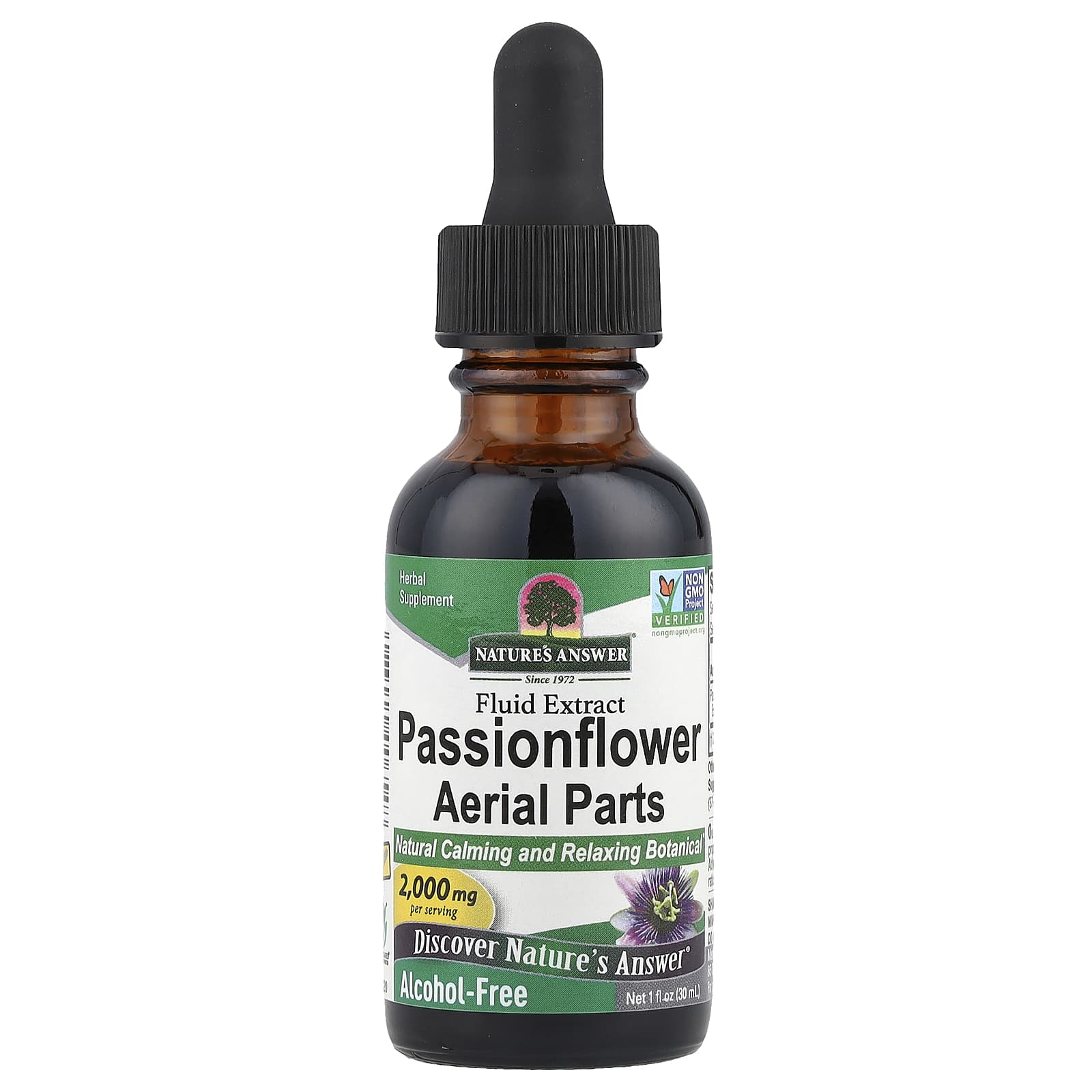 Пассифлора Nature's Answer Fluid Extract, 2000 мг, 30 мл