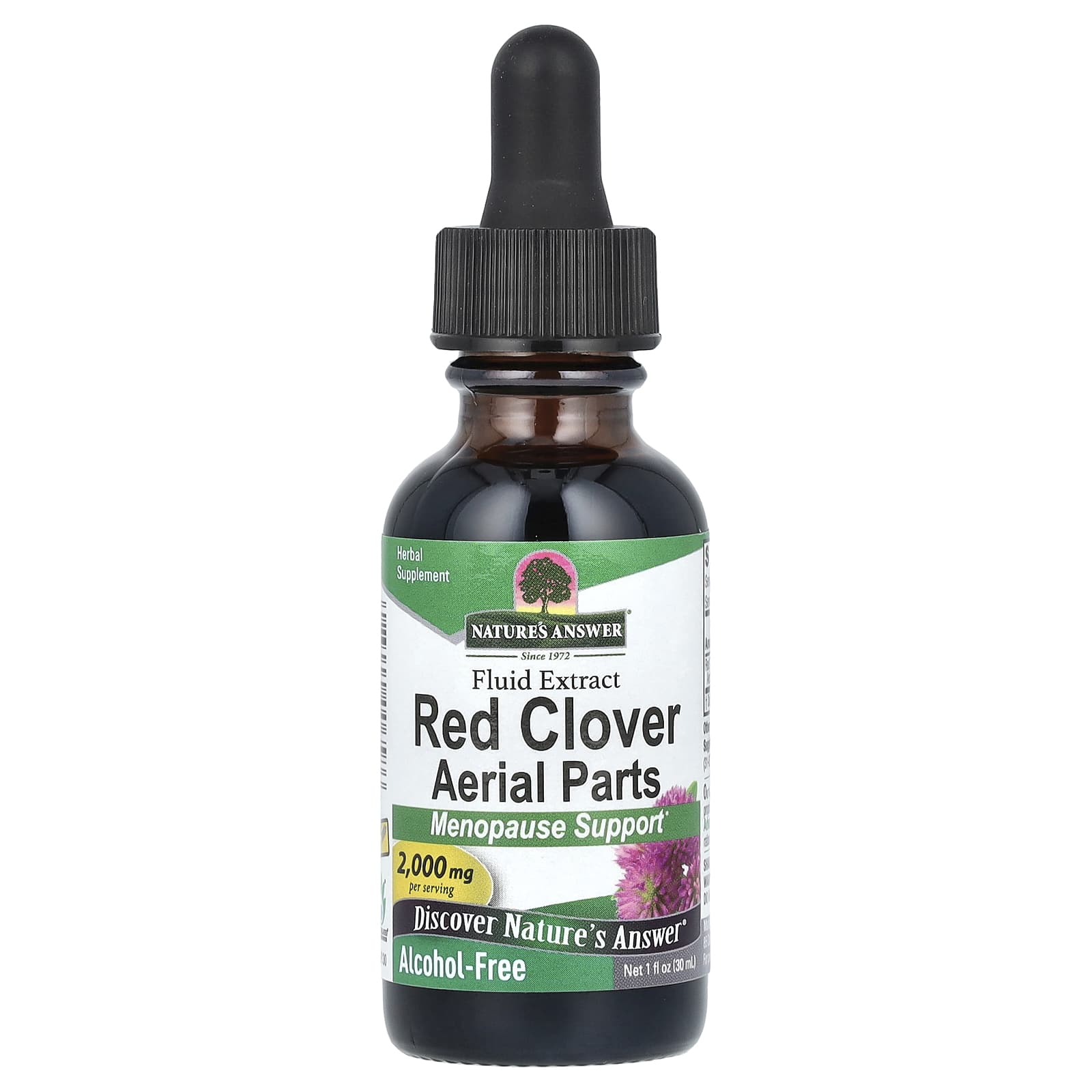 Красный клевер Nature's Answer Aerial Parts Fluid Extract, 2000 мг, 30 мл
