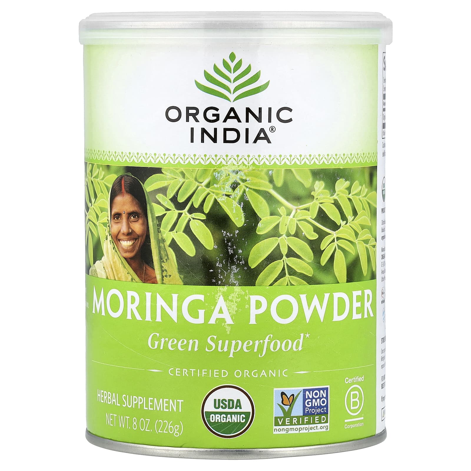 Порошок Organic India Moringa Green Superfood, 226 г
