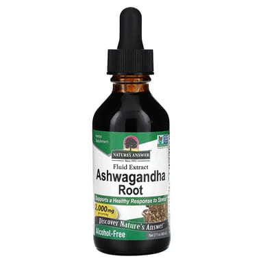 Ашваганда Nature's Answer Root Fluid Extract, 2000 мг, 60 мл