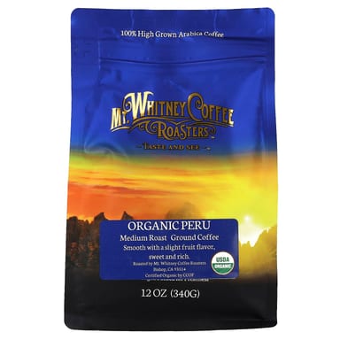 Кофе Mt. Whitney Coffee Roasters Organic Peru Ground Medium Roast, 340 г