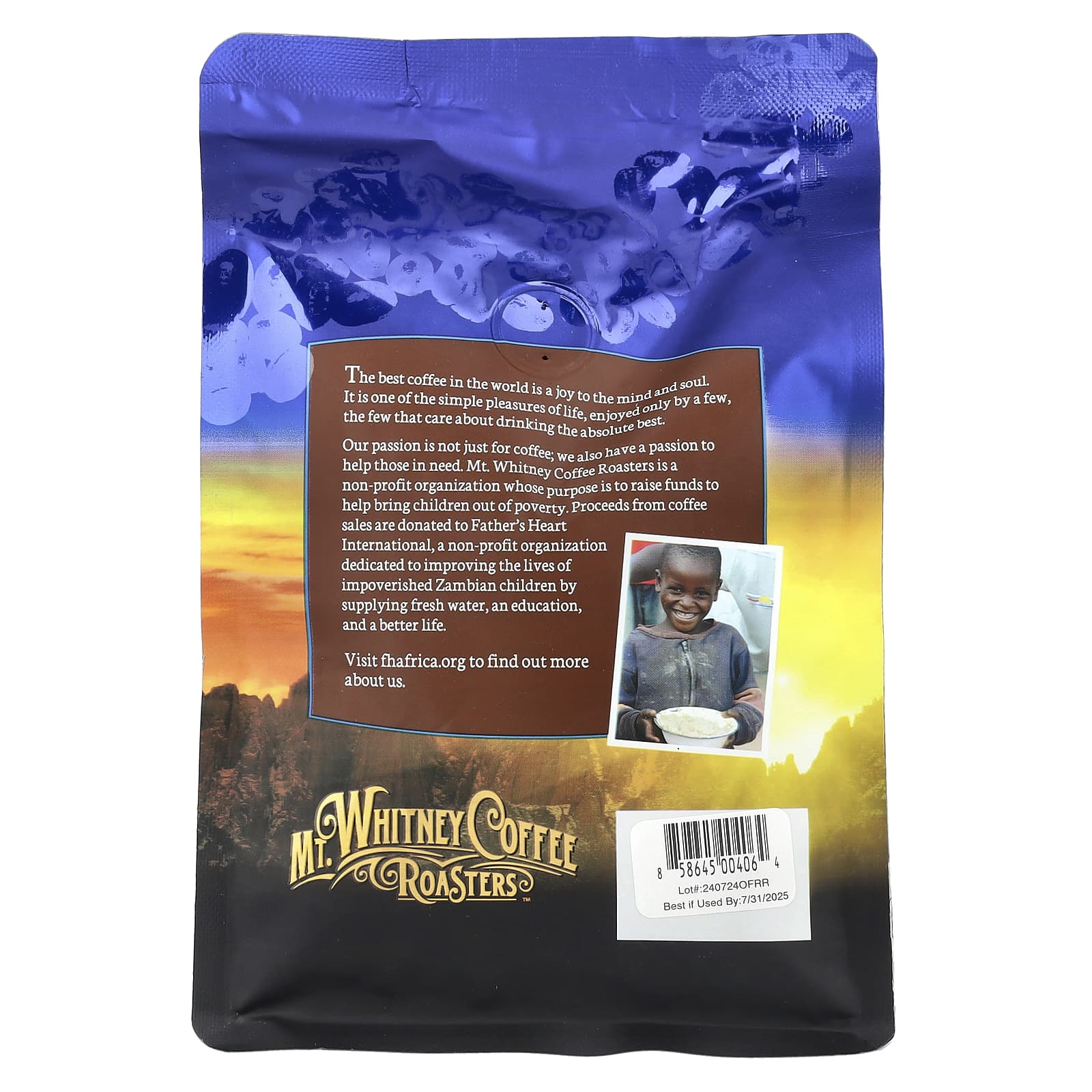 Кофе Mt. Whitney Coffee Roasters Organic French Roast Whole Bean Dark Roast, 340 г — фото 2