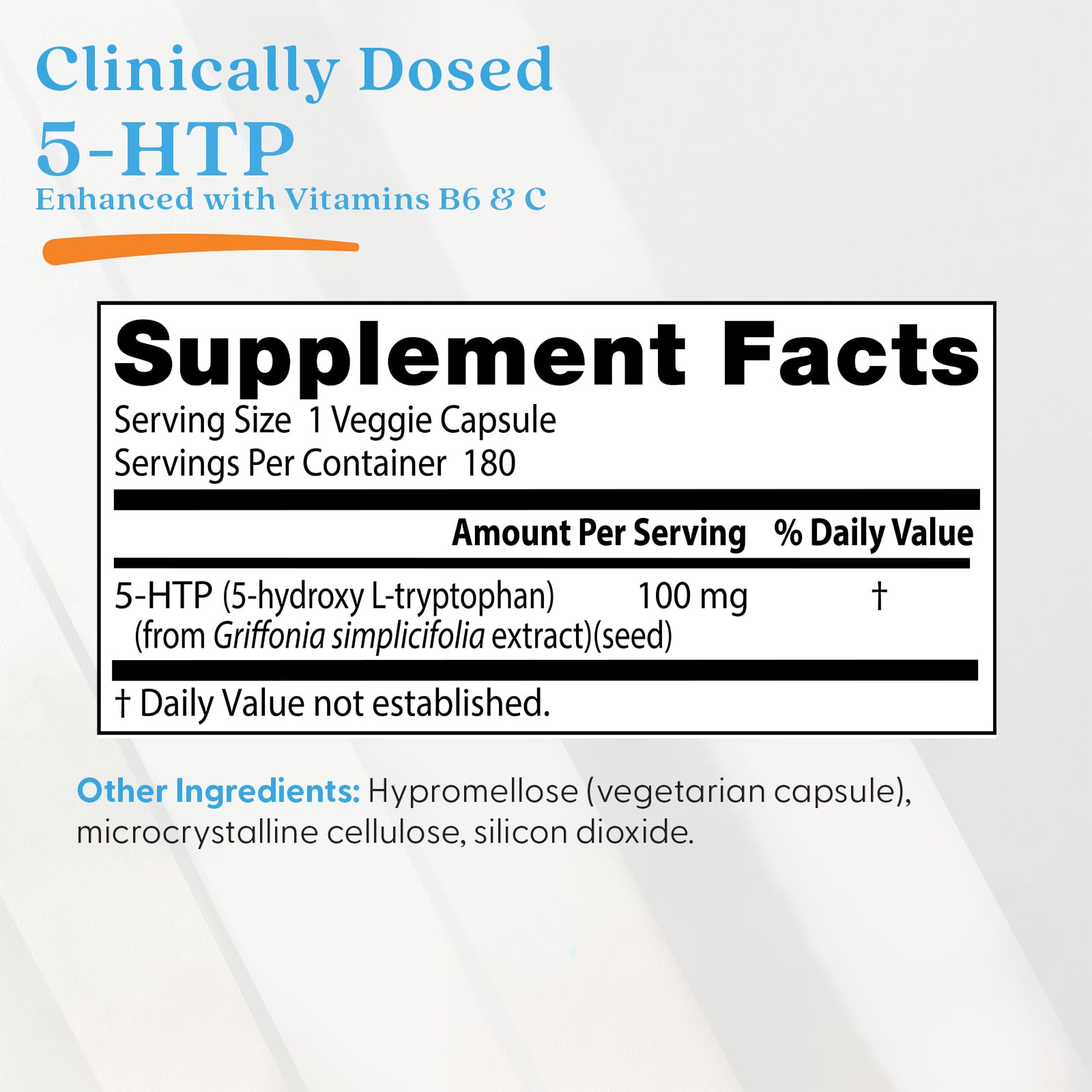5-HTP Doctor's Best 5-HTP, 100 мг, 180 растительных капсул — фото 4