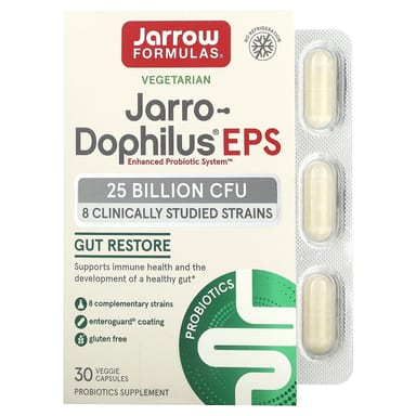 Пробиотик Jarrow Formulas Jarro-® EPS, оттенок 25 Billion CFU, 30 растительных капсул