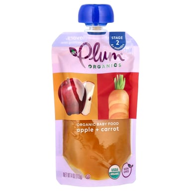Детское питание Plum Organics 6+ Months, вкус Apple Carrot, 113 г