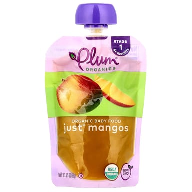 Детское питание Plum Organics Stage 1 4+ Months, вкус Just® Mangos, 99 г