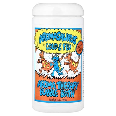 Средство для пены в ванной Abra Therapeutics Aromasaurus® Cold & Flu Aroma Therapy For Children, 454 г