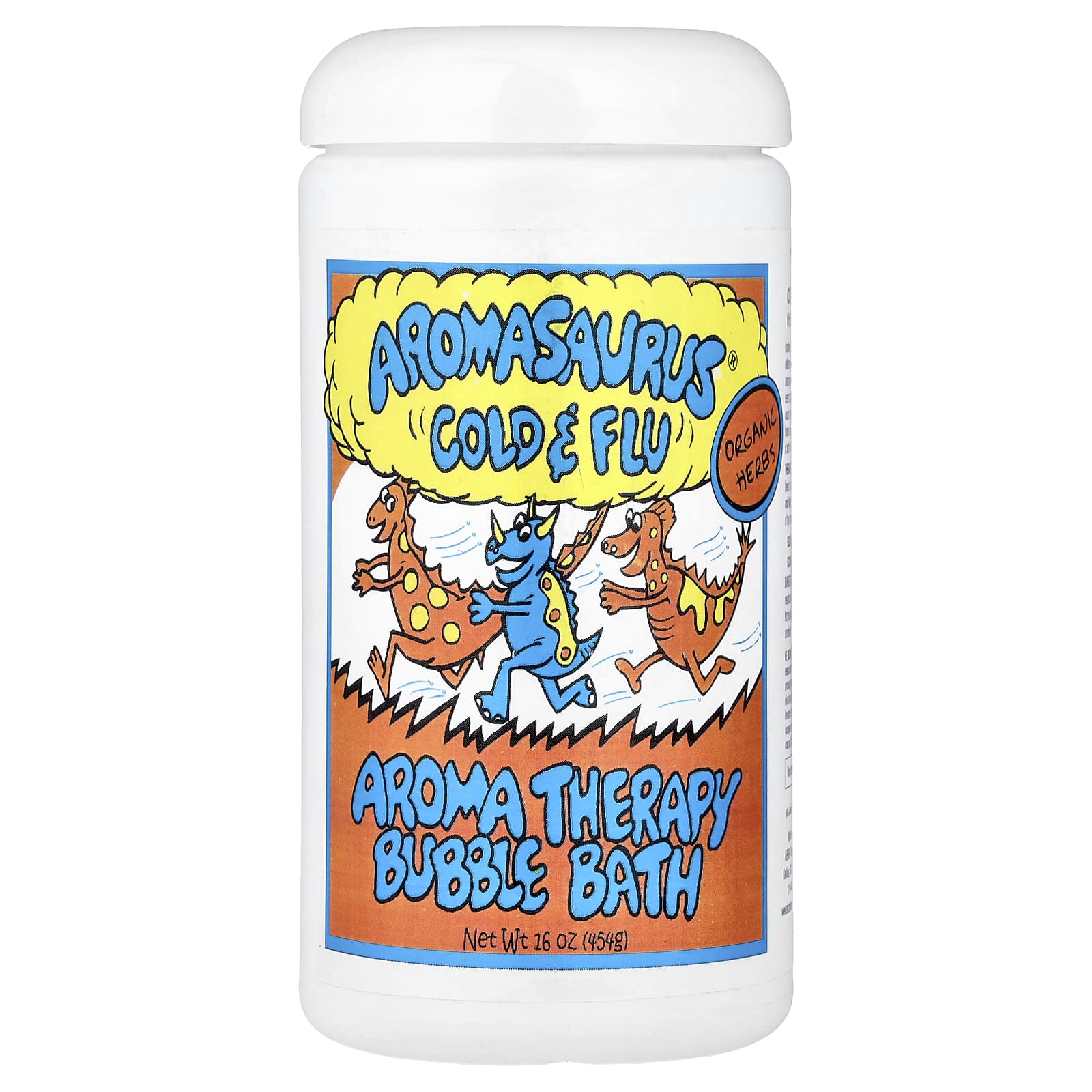 Средство для пены в ванной Abra Therapeutics Aromasaurus® Cold & Flu Aroma Therapy For Children, 454 г