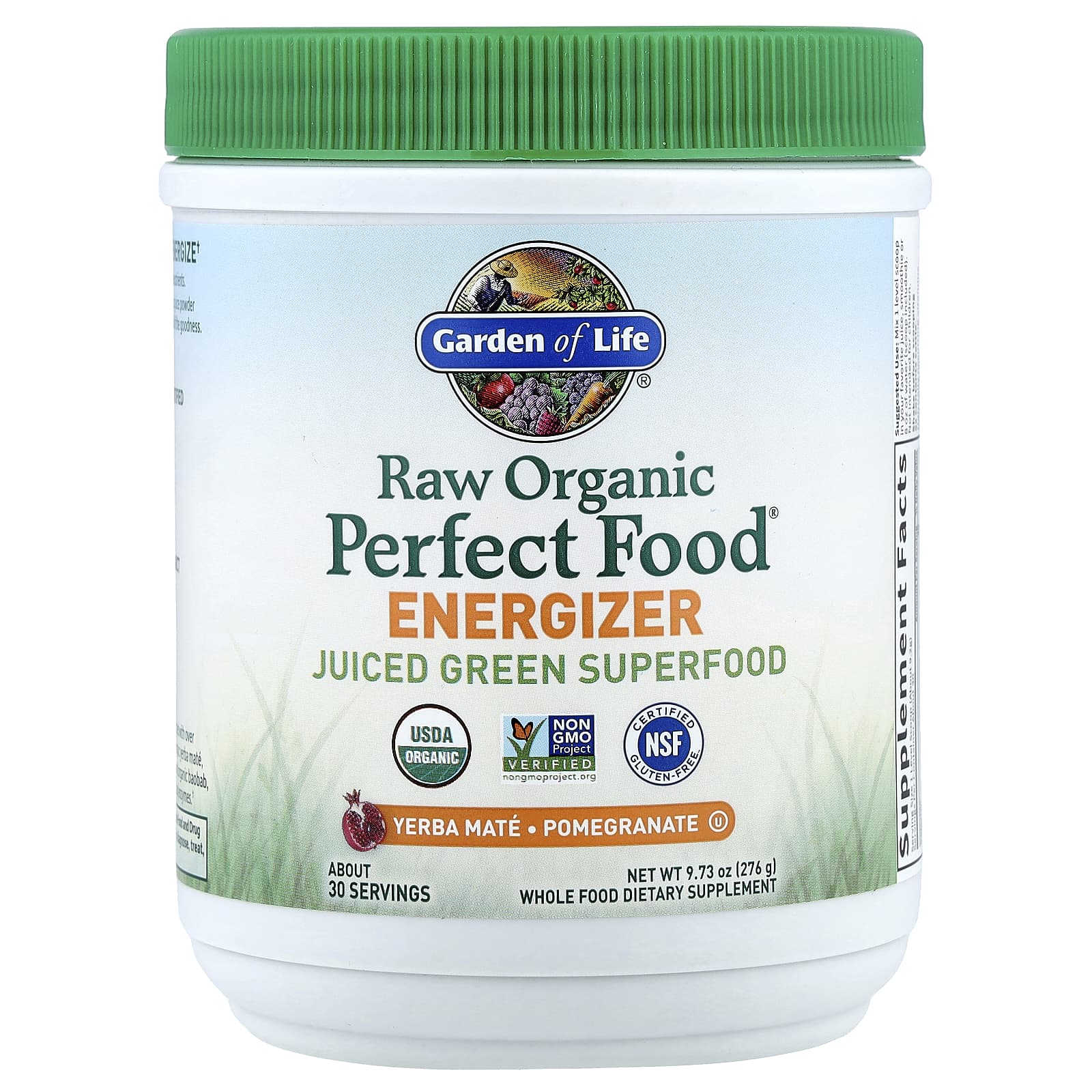 Гранат Garden of Life Raw Organic Perfect Food® Energizer, вкус Yerba Mate - Pomegranate, 276 г — фото 2