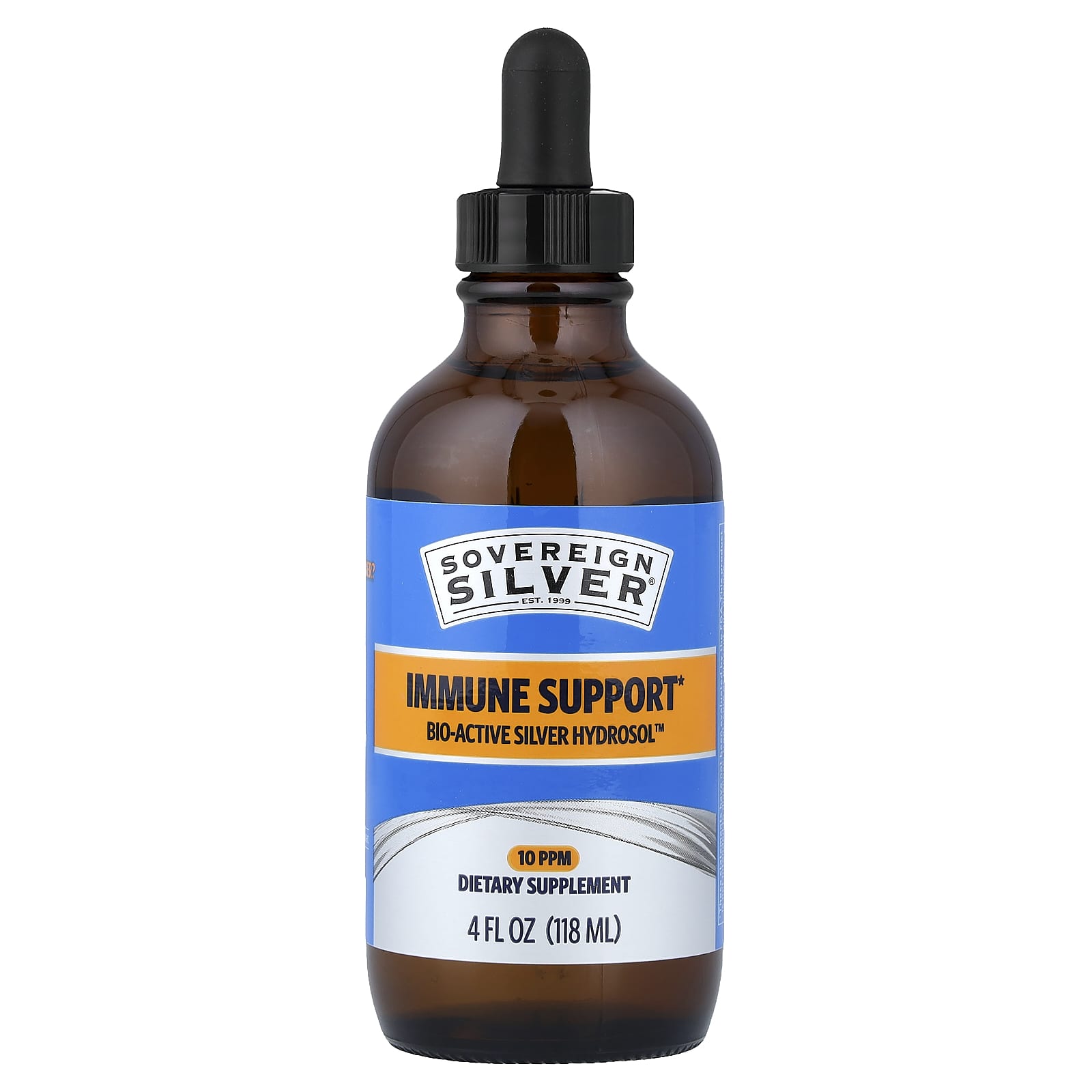 Bio-Active Silver Hydrosol Sovereign Silver Bio-Active Silver Hydrosol™ Immune Support Liquid Drops, 118 мл, жидкая форма