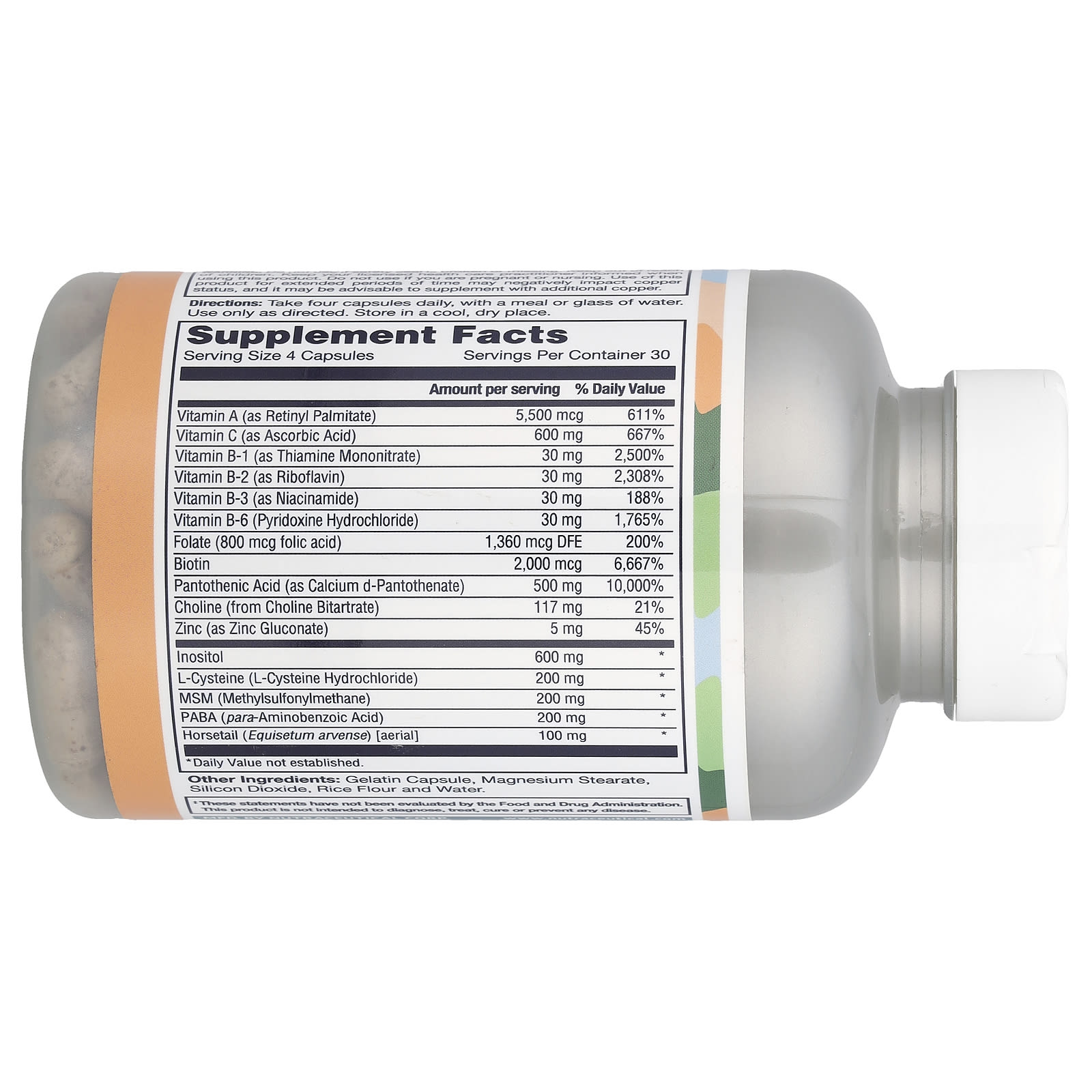 МСМ LifeTime Vitamins Supreme Vital Hair, 120 капсул — фото 2