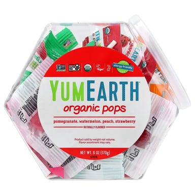 Гранат YumEarth Organic Pops Watermelon Peach Strawberry, 170 г