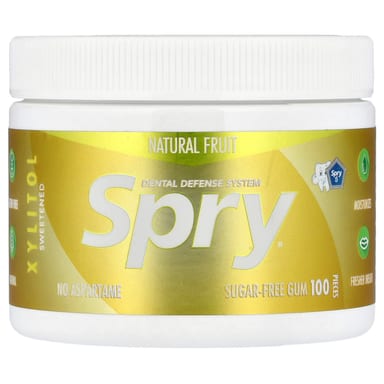 Жевательная резинка Spry без сахара Xlear Spry®® Chewing Gum Natural Fruit 100 Pieces, без сахара