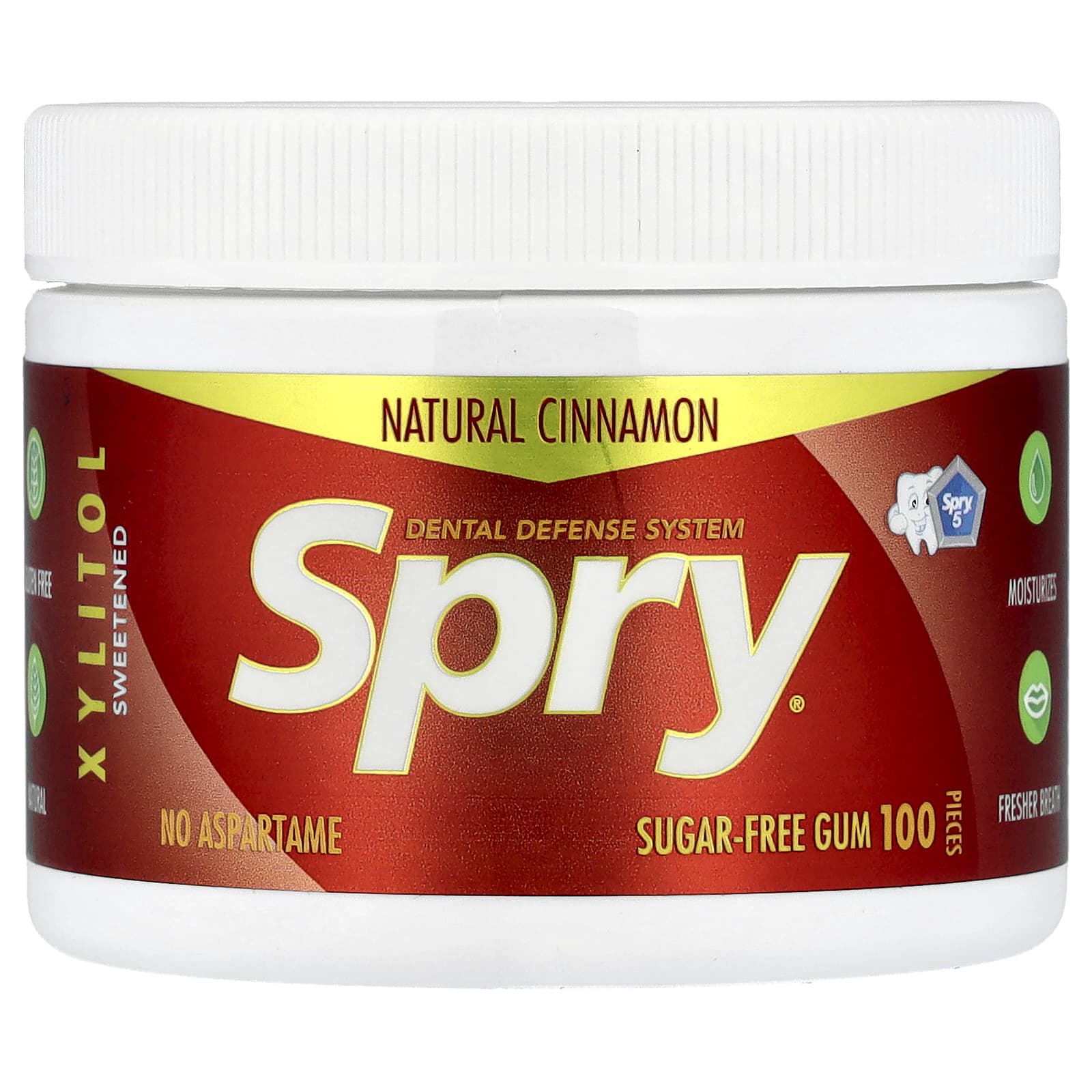 Жевательная резинка Spry Xlear Spry®® Chewing Gum 100 Pieces, вкус Natural Cinnamon