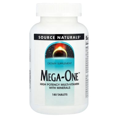 Мультивитамины Source Naturals Mega-One™ High Potency With Minerals, 180 таблеток