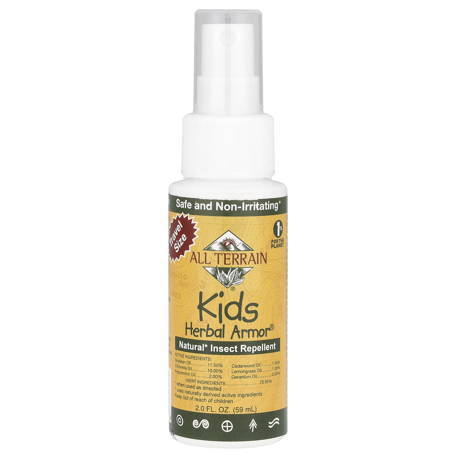 Детский растительный репеллент Herbal Armor All Terrain Herbal Armor® Natural Insect Repellent, 59 мл
