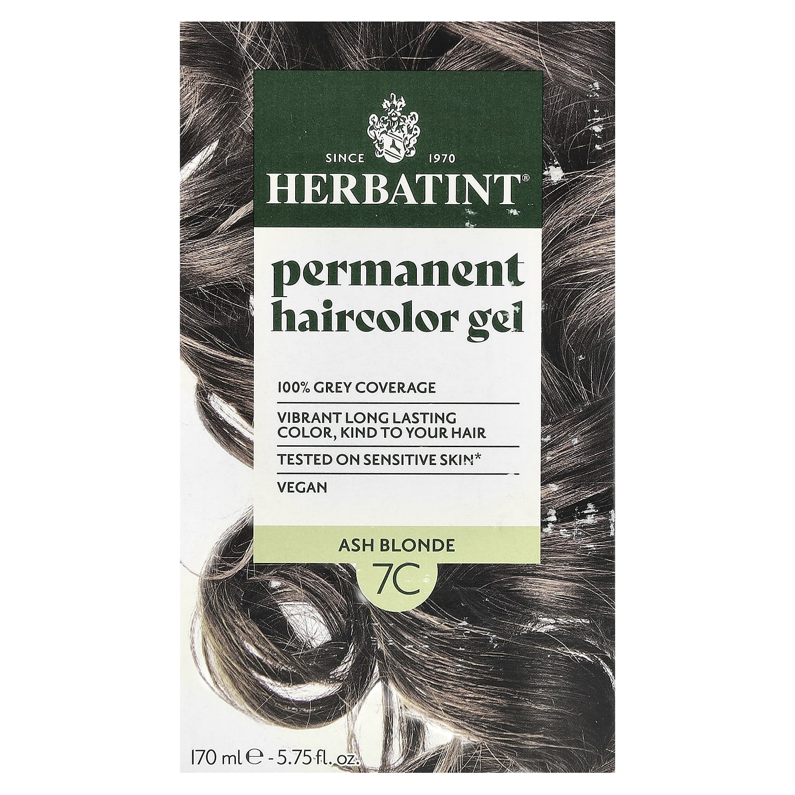 Гель Herbatint Permanent Haircolor 7C Ash Blonde, 170 мл — фото 3