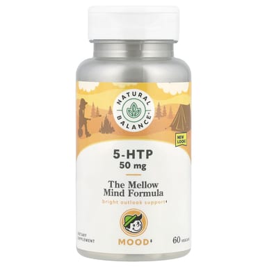 5-HTP Natural Balance 5-HTP, 50 мг, 60 растительных капсул