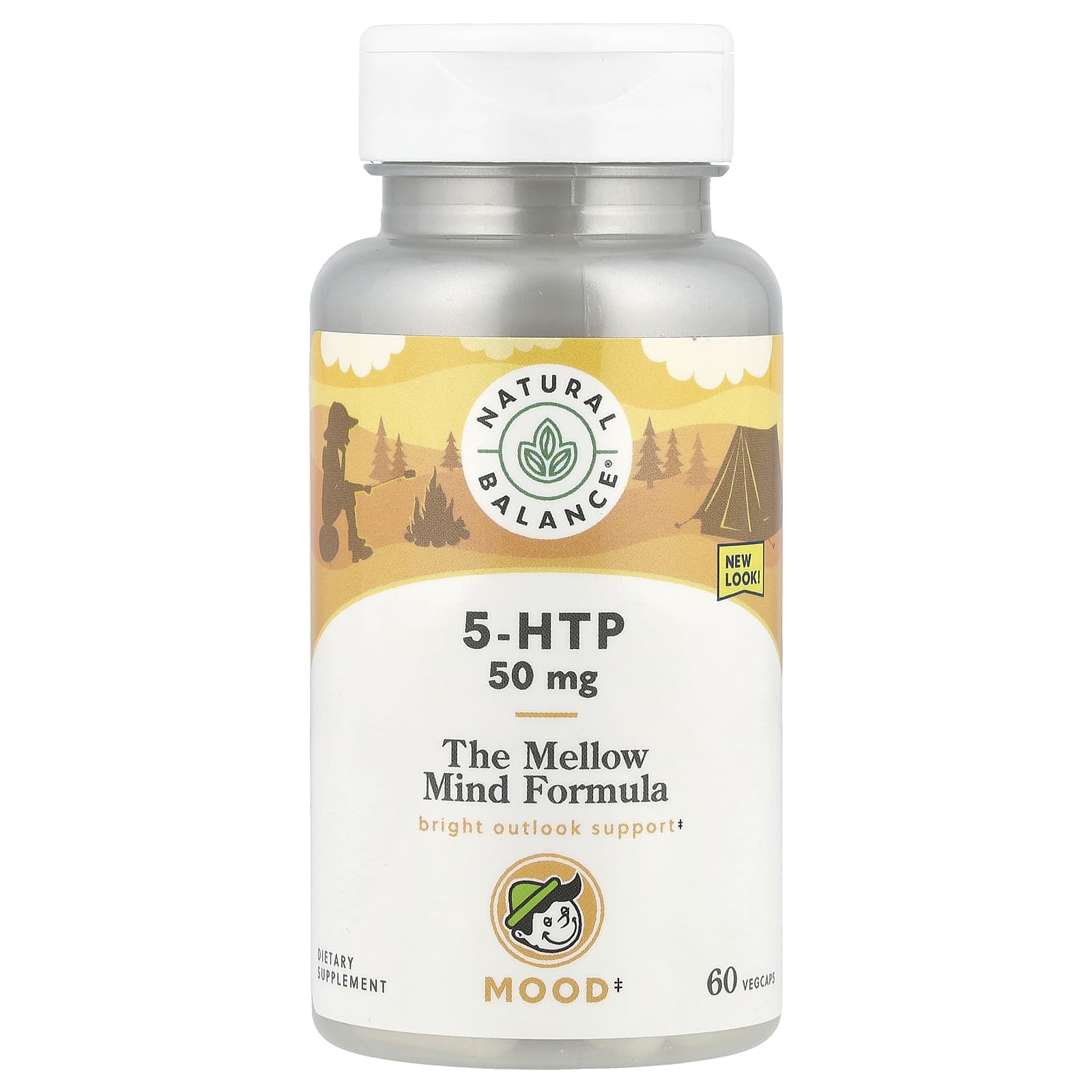 5-HTP Natural Balance 5-HTP, 50 мг, 60 растительных капсул