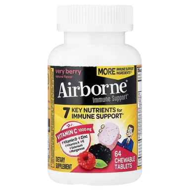 Фото товара: Поддержка иммунитета AirBorne Immune Very Berry, 64 жевательные таблетки