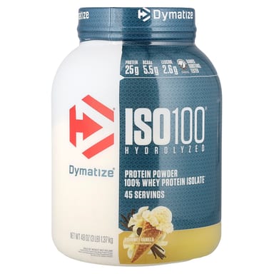 Сывороточный протеин Dymatize ISO100® Hydrolyzed 100% Isolate Gourmet Vanilla, 1.37 кг