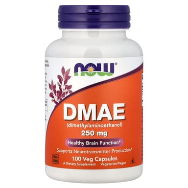 DMAE NOW Foods, 250 мг, 100 растительных капсул