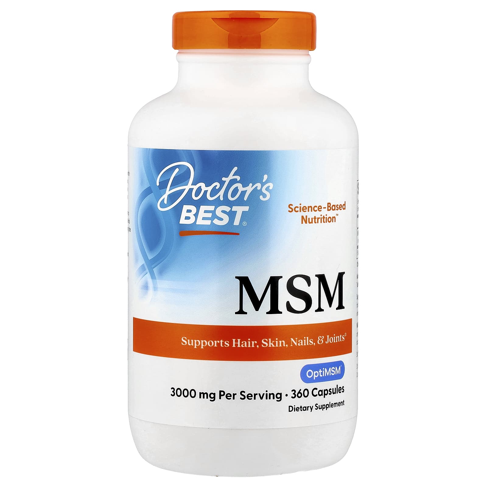 МСМ Doctor's Best with OptiMSM®, 1000 мг, 360 капсул