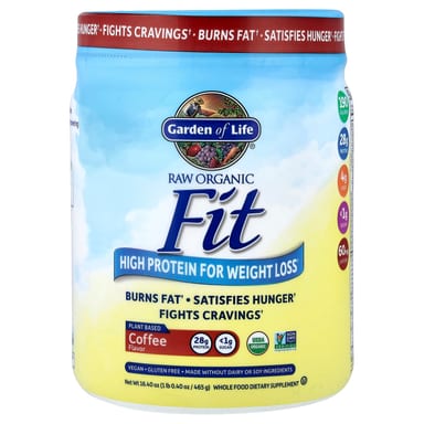 Протеин Garden of Life RAW Organic Fit High for Weight Loss, оттенок Coffee, 465 г, 1 lb