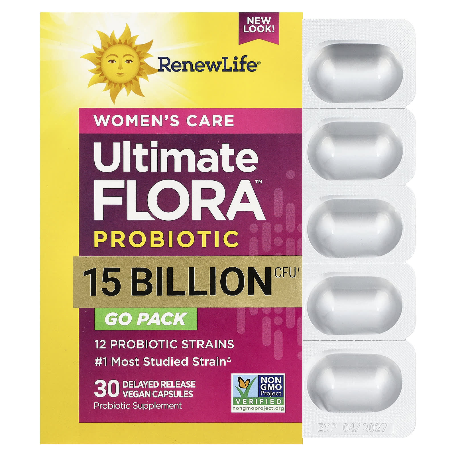 Пробиотик Renew Life Women's Care Ultimate Flora™ 30 Delayed Release, оттенок 15 Billion CFU, капсулы