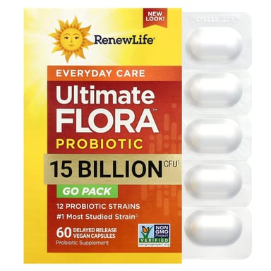 Пробиотик Renew Life Ultimate Flora™ Everyday Care 60 Delayed Release, оттенок 15 Billion CFU, капсулы