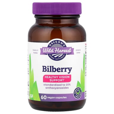 Черника Oregon's Wild Harvest, вкус Bilberry, 60 растительных капсул