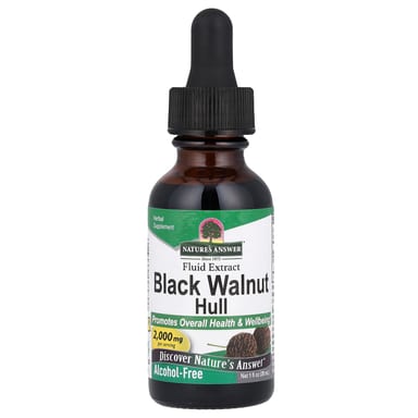 Оболочка чёрного ореха Nature's Answer Hull Fluid Extract, 2000 мг, 30 мл