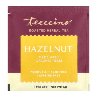 Чай Teeccino Roasted Herbal Hazelnut Caffeine Free, оттенок 10 Tea Bags, 60 г, чайные пакетики